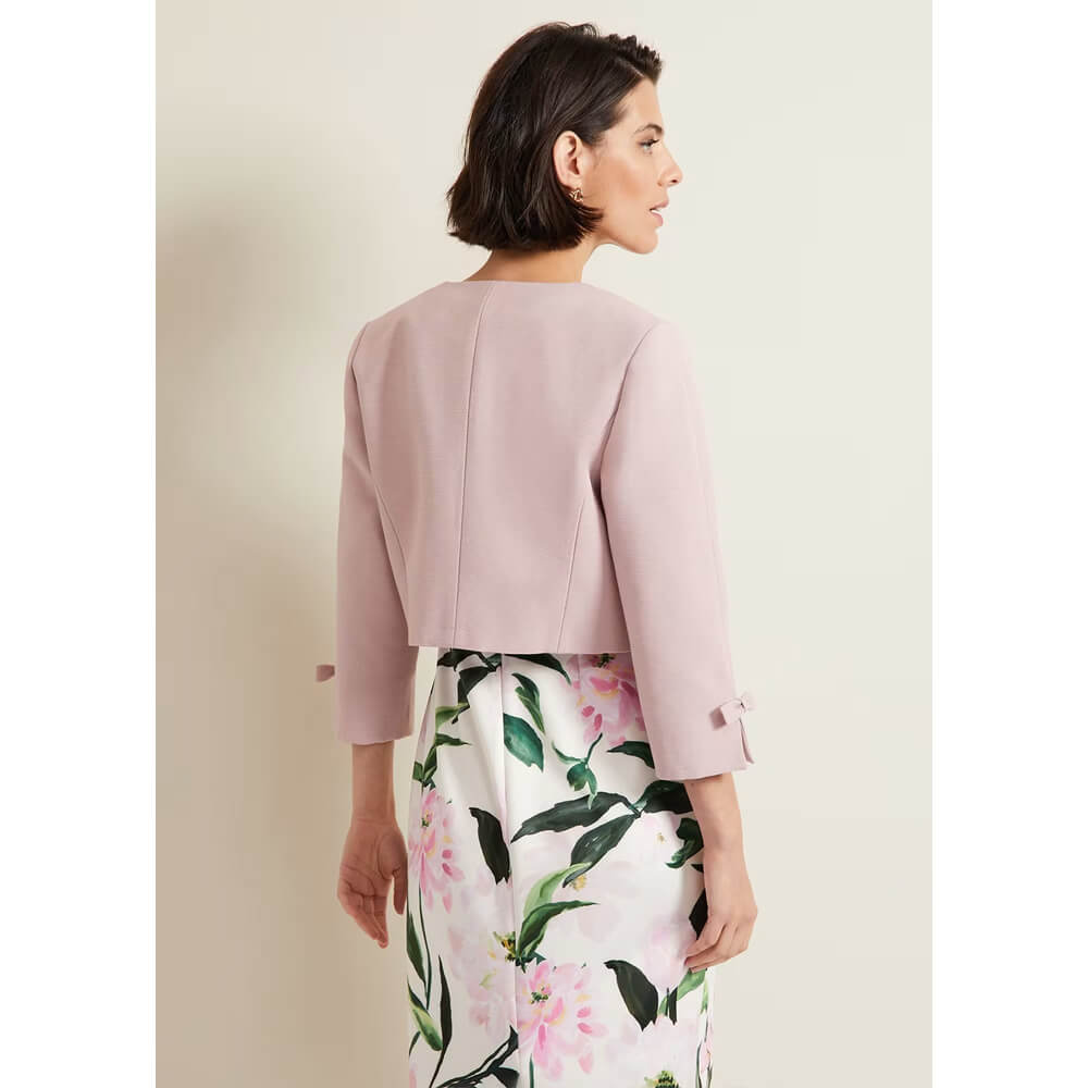 Phase Eight Zoelle Peplum Pale Pink Bow Jacket Jarrolds Norwich